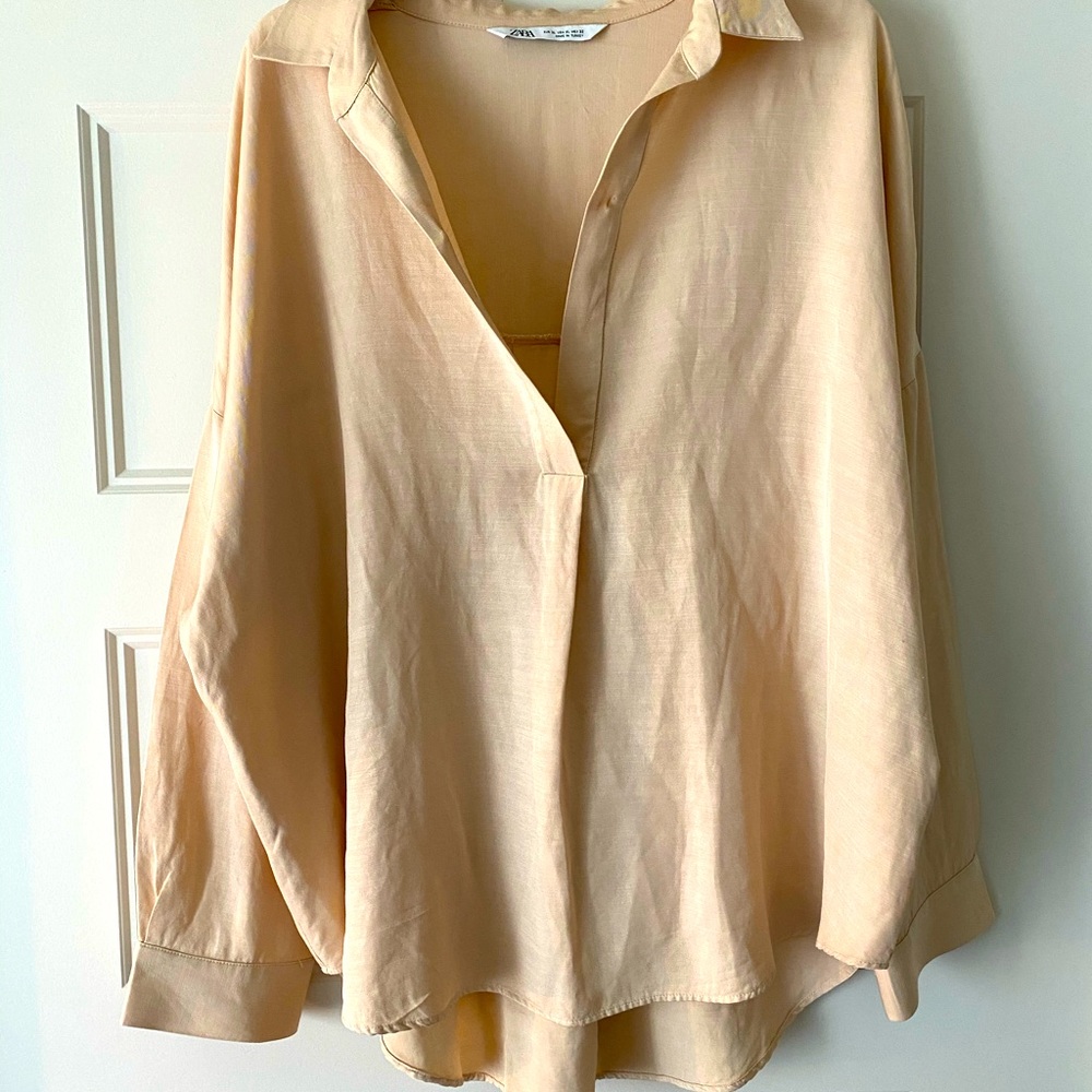 ZARA LINEN BLOUSE